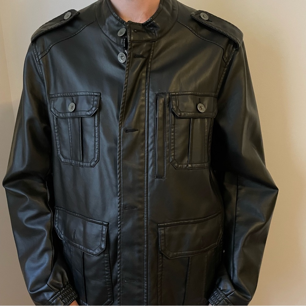 Buffalo David Britton Leather Jacket L